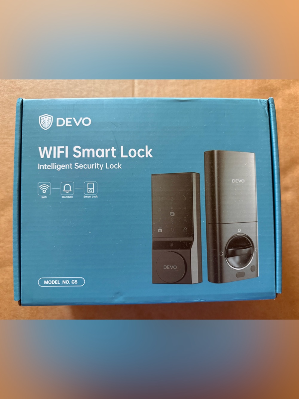 DEVO WiFi Smart Lock - Black Intelligent Security Lock